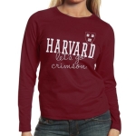 미국 하버드 대학 스프린트 롱슬리브 티셔츠-여성-크림슨[HARVARD] 아이비리그 대학교 정품